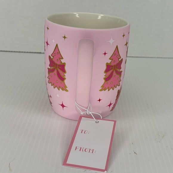 Peppermint and Pine Pink Tree With Bows Soft Touch Mug -NWT 2024 - Picture 2 of 9